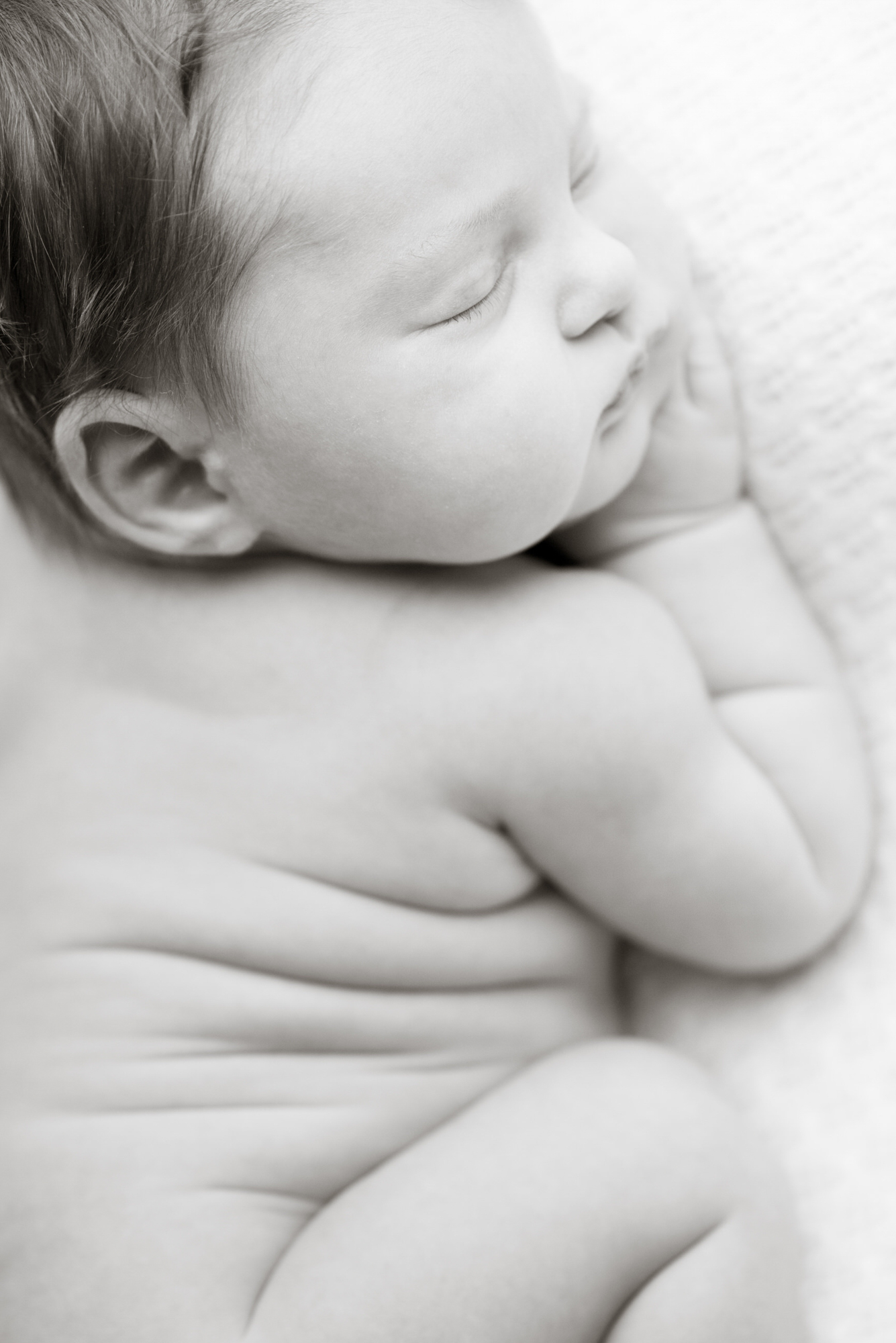 A picture of a newborn baby photographed in a studio in El Dorado Hills CA